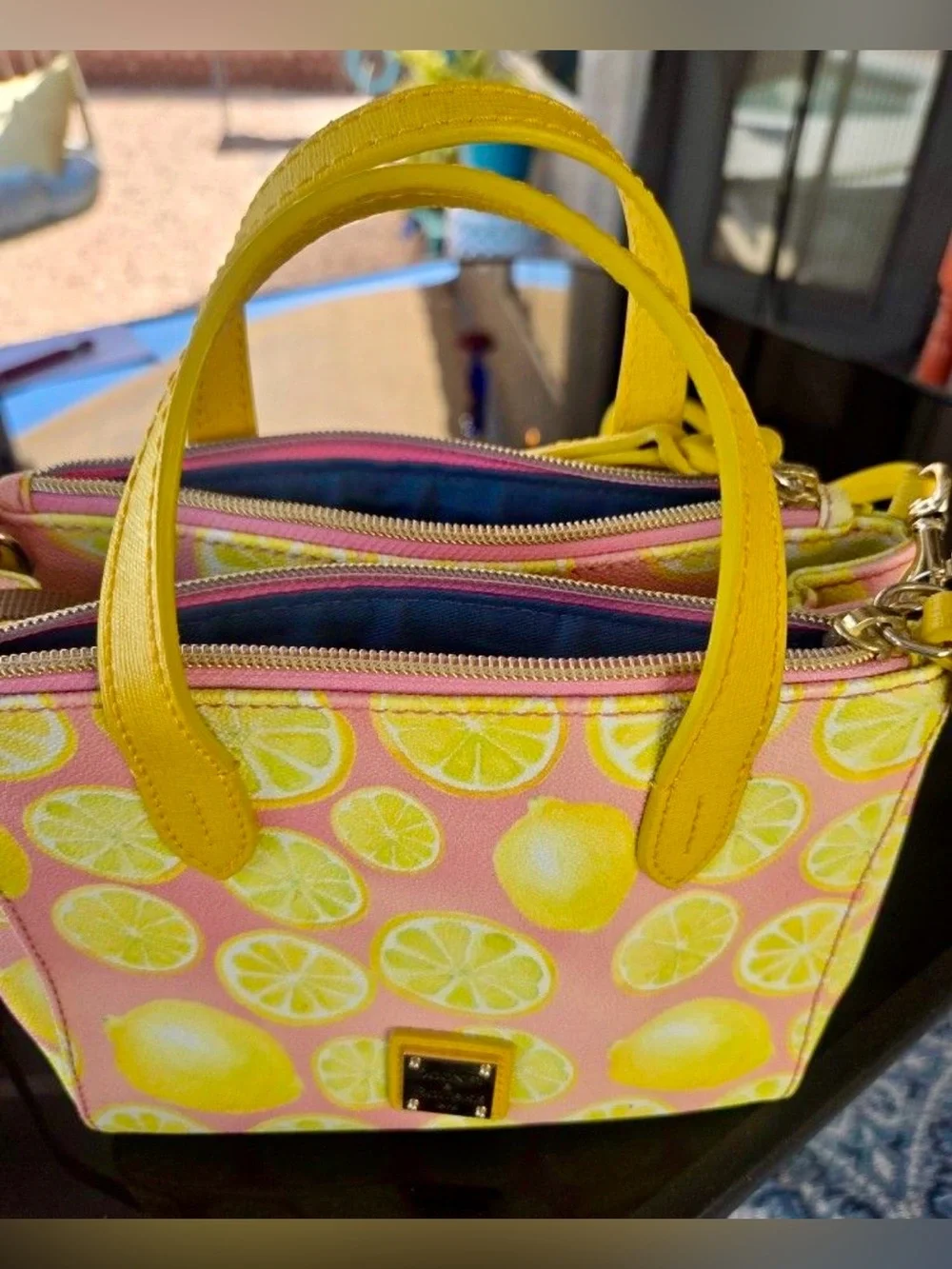 Dooney & Bourke Pink Limone crossbody handbag - so adorable and vibrant!